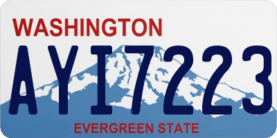 WA license plate AYI7223