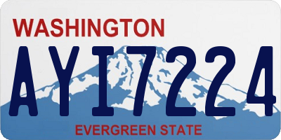 WA license plate AYI7224