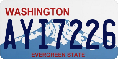 WA license plate AYI7226