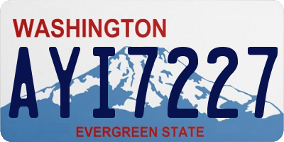 WA license plate AYI7227