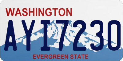 WA license plate AYI7230