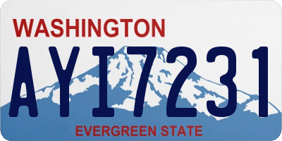 WA license plate AYI7231