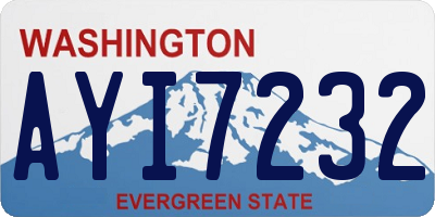 WA license plate AYI7232