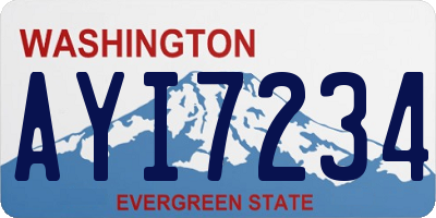WA license plate AYI7234