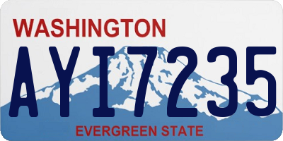 WA license plate AYI7235