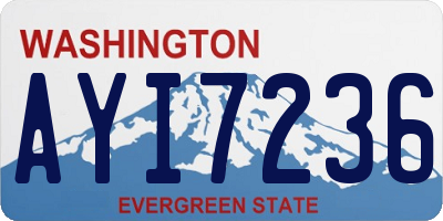 WA license plate AYI7236