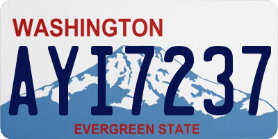 WA license plate AYI7237