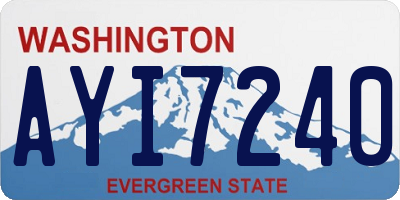 WA license plate AYI7240