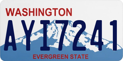 WA license plate AYI7241