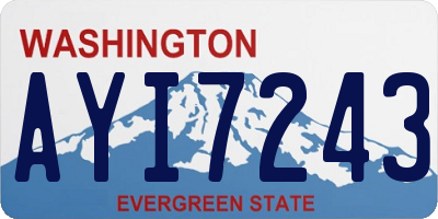 WA license plate AYI7243