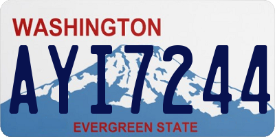 WA license plate AYI7244