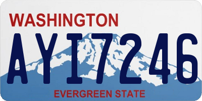 WA license plate AYI7246