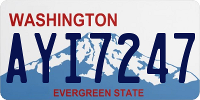 WA license plate AYI7247