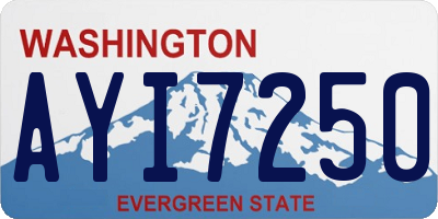 WA license plate AYI7250