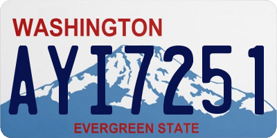 WA license plate AYI7251