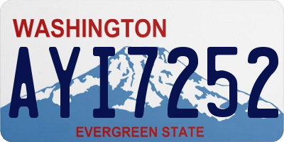 WA license plate AYI7252