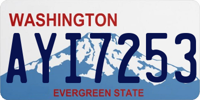 WA license plate AYI7253