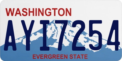 WA license plate AYI7254