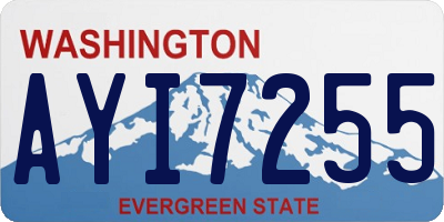 WA license plate AYI7255