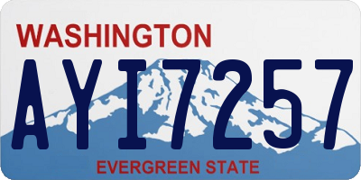 WA license plate AYI7257