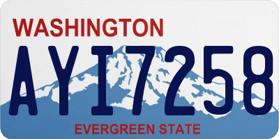 WA license plate AYI7258