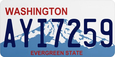 WA license plate AYI7259