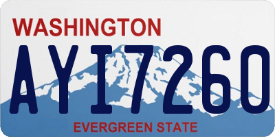 WA license plate AYI7260