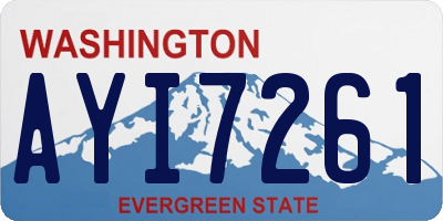 WA license plate AYI7261