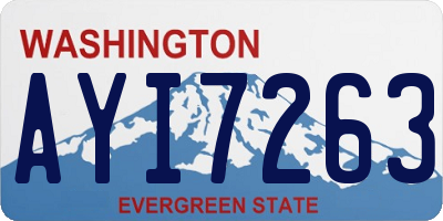 WA license plate AYI7263