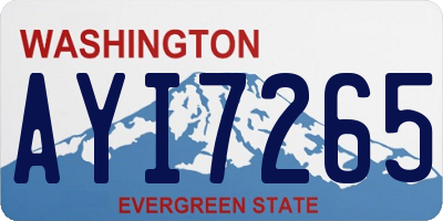 WA license plate AYI7265