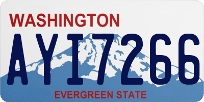 WA license plate AYI7266
