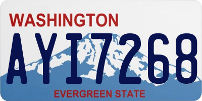 WA license plate AYI7268