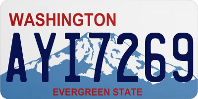 WA license plate AYI7269