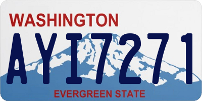 WA license plate AYI7271