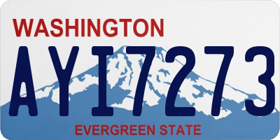 WA license plate AYI7273