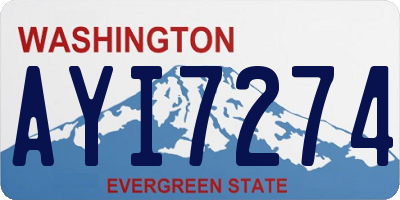 WA license plate AYI7274