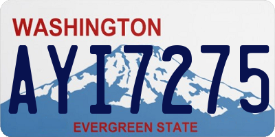 WA license plate AYI7275