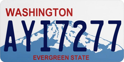 WA license plate AYI7277