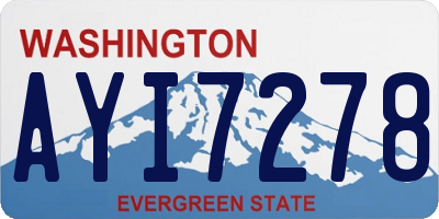 WA license plate AYI7278
