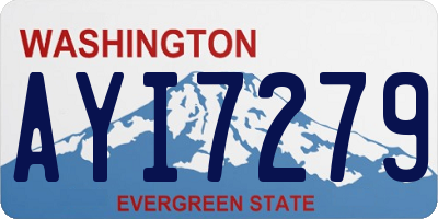 WA license plate AYI7279