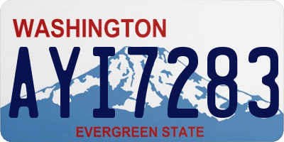 WA license plate AYI7283