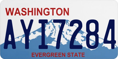 WA license plate AYI7284