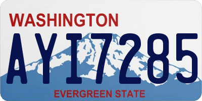 WA license plate AYI7285