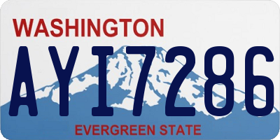 WA license plate AYI7286