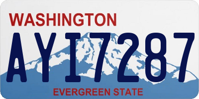 WA license plate AYI7287
