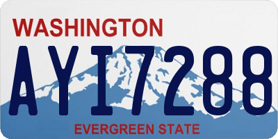 WA license plate AYI7288