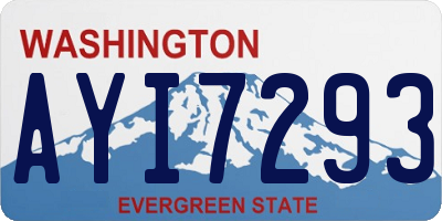 WA license plate AYI7293