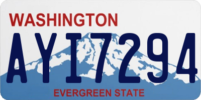 WA license plate AYI7294