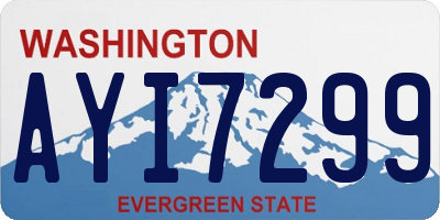WA license plate AYI7299
