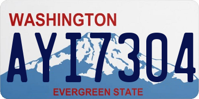 WA license plate AYI7304